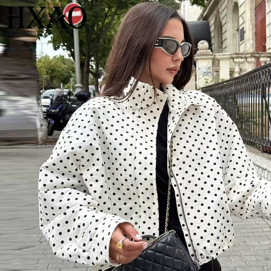 Polka Dot Bomber Jacket