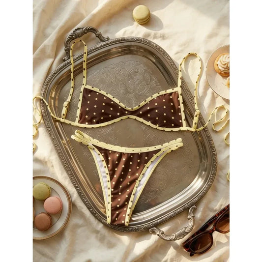 Vintage Polka Dot Bikini Set