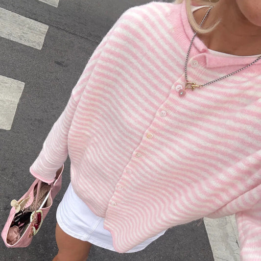 Striped Knit Cardigan